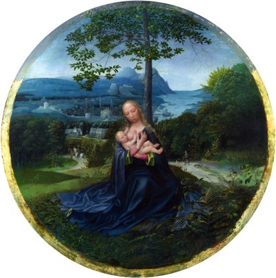 Die Jungfrau und das Kind in einer Landschaft von Netherlandish Master
